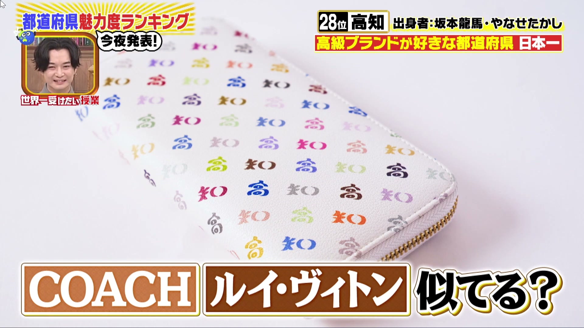 大人気の高知の財布 ホワイト×カラフル